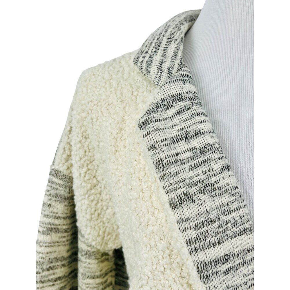 Anthropologie Cozy French Terry Open Front Collard Jacket - Picture 5 of 14